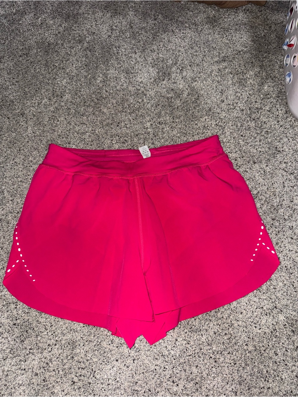 HUE Women's Bright Pink Athletic Skort with Dot Accent